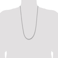 14k White Gold 3.6mm Semi-Solid Round Box Chain-BC191-28