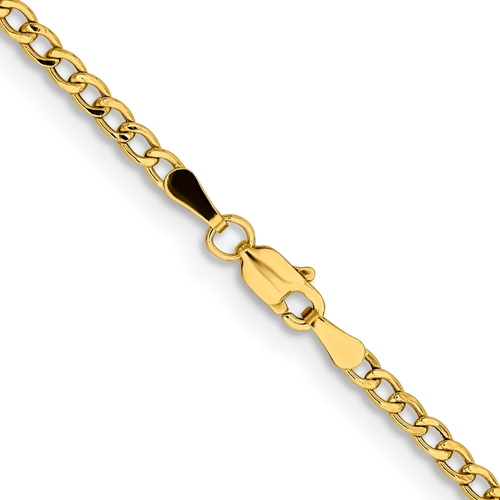 14k 2.85mm Semi-Solid Curb Chain-BC192-26