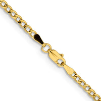 14K 18 inch 2.85mm Semi-Solid Curb with Lobster Clasp Chain-BC192-18