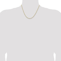 14k 2.85mm Semi-Solid Curb Chain-BC192-18
