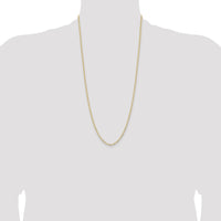 14k 2.85mm Semi-Solid Curb Chain-BC192-28