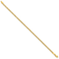 14k 2.85mm Semi-Solid Curb Chain Anklet-BC192-10