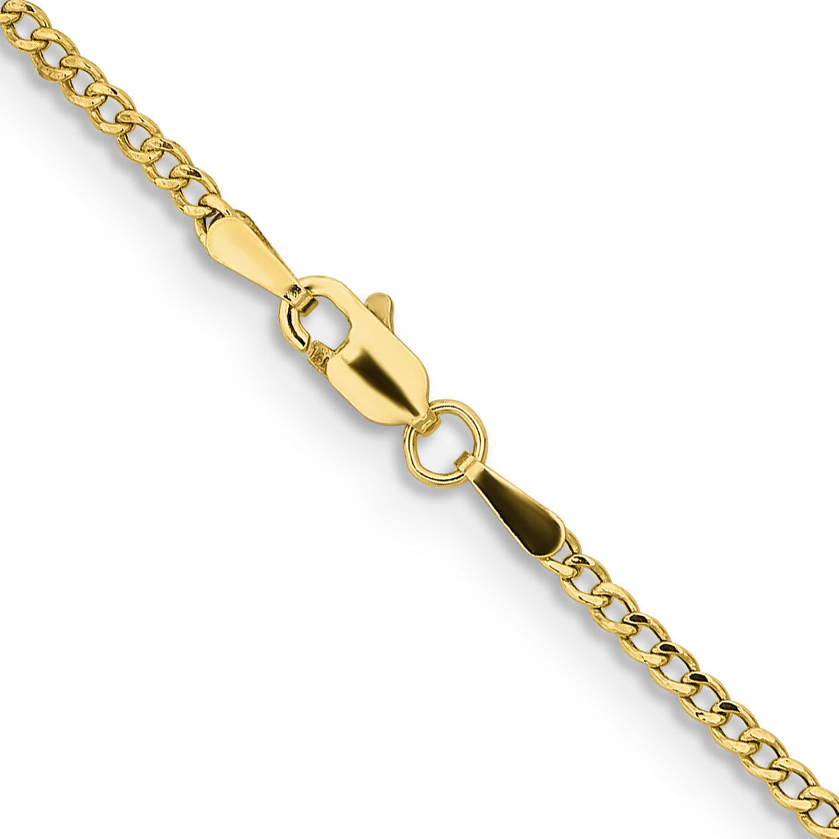 14k 1.85mm Semi-Solid Curb Chain-BC193-26