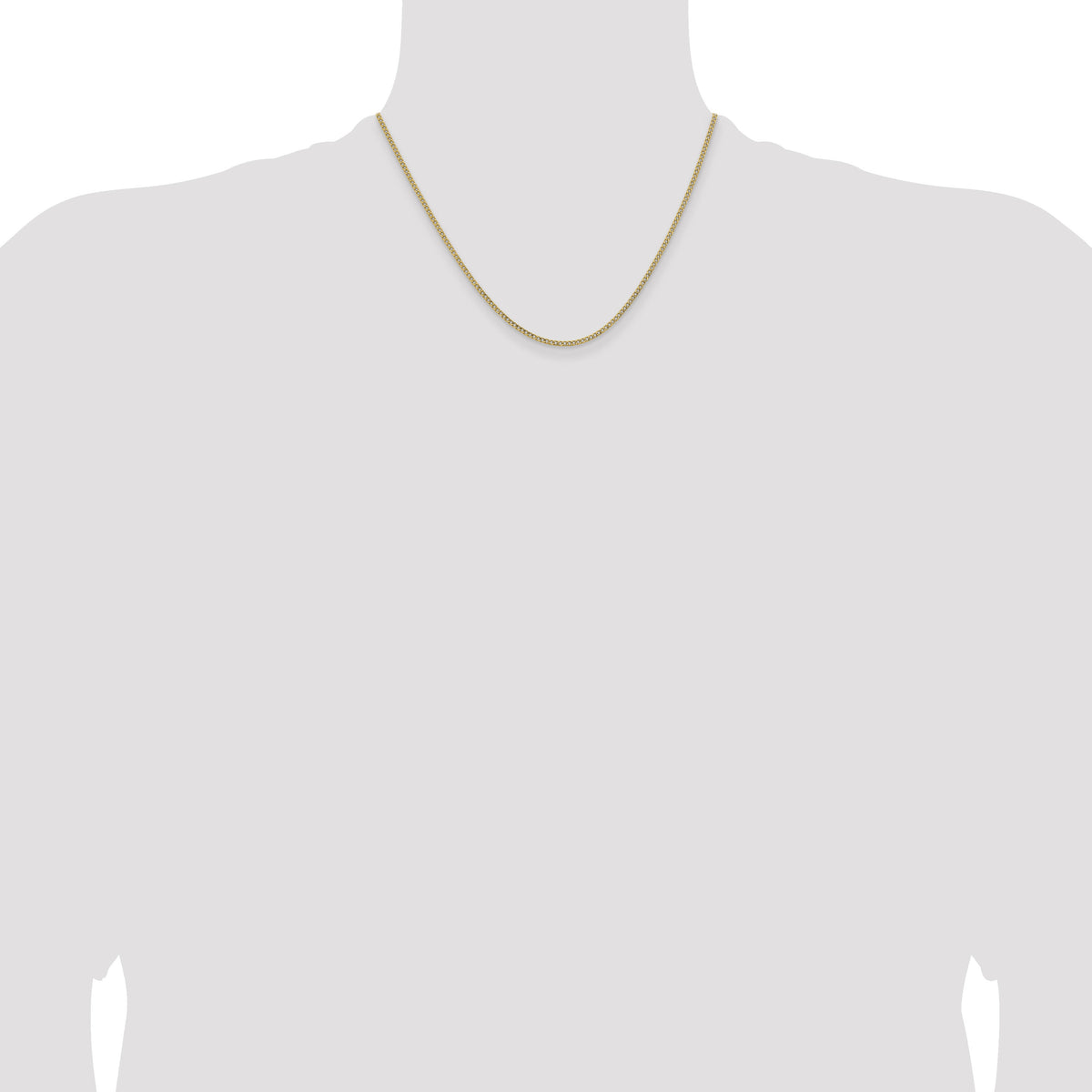 14k 1.85mm Semi-Solid Curb Chain-BC193-18