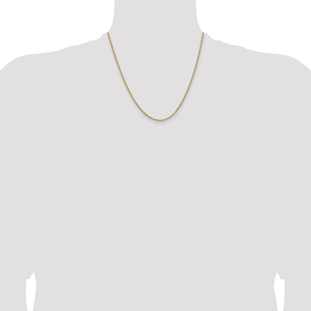 14k 1.85mm Semi-Solid Curb Chain-BC193-20