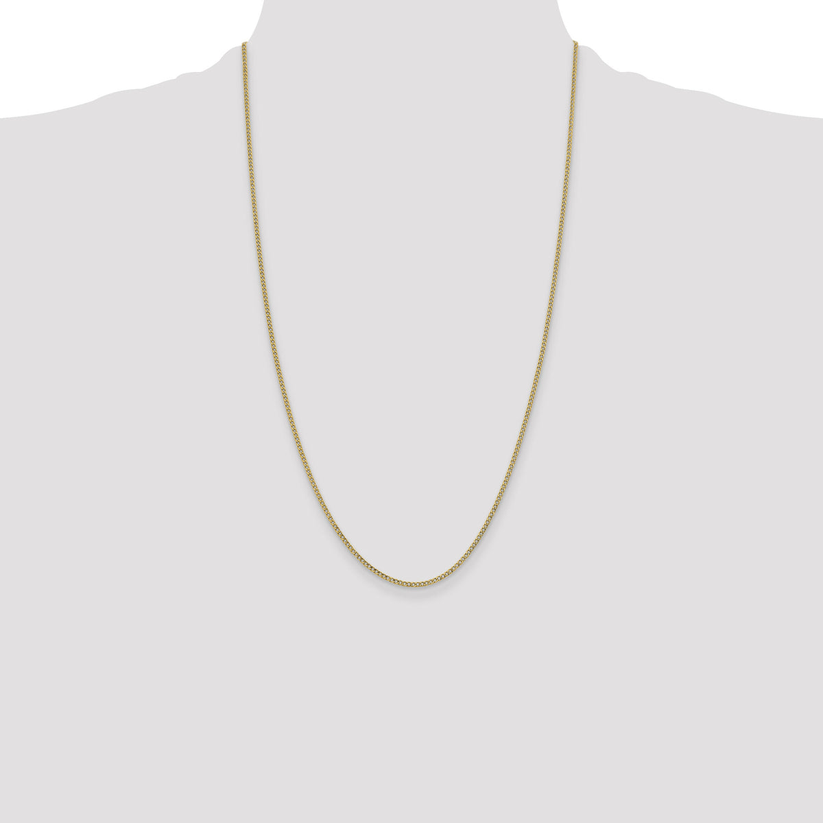 14k 1.85mm Semi-Solid Curb Chain-BC193-26