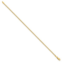 14k 1.85mm Semi-Solid Curb Chain Anklet-BC193-9