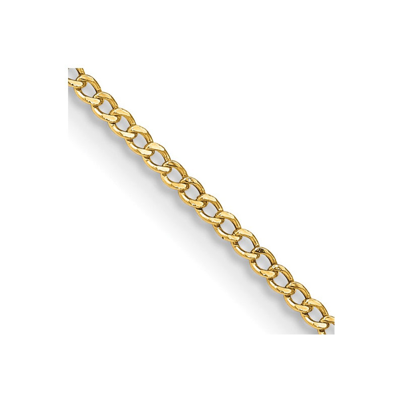 14K 28 inch 1.85mm Semi-Solid Curb with Lobster Clasp Chain-BC193-28