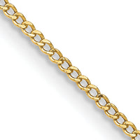 14k 1.85mm Semi-Solid Curb Chain-BC193-22