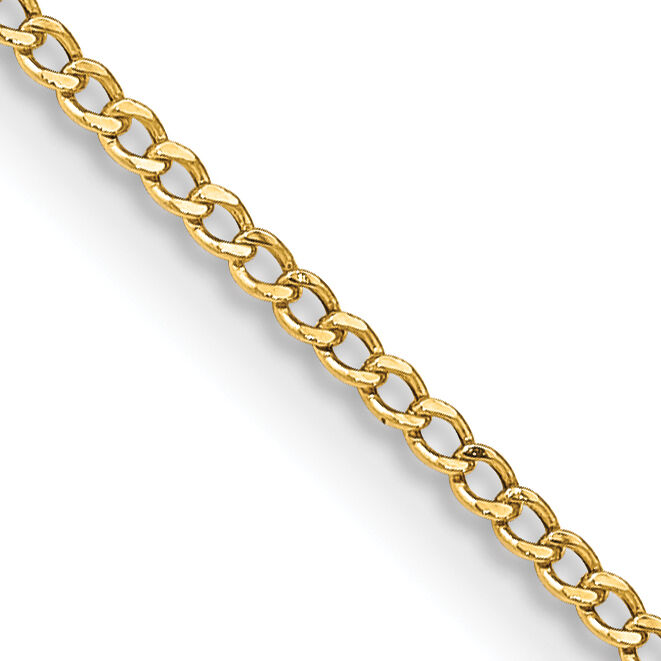 14k 1.85mm Semi-Solid Curb Chain-BC193-24