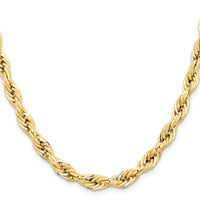 14ky 7.0mm Semi-Solid Rope Chain-BC194-24