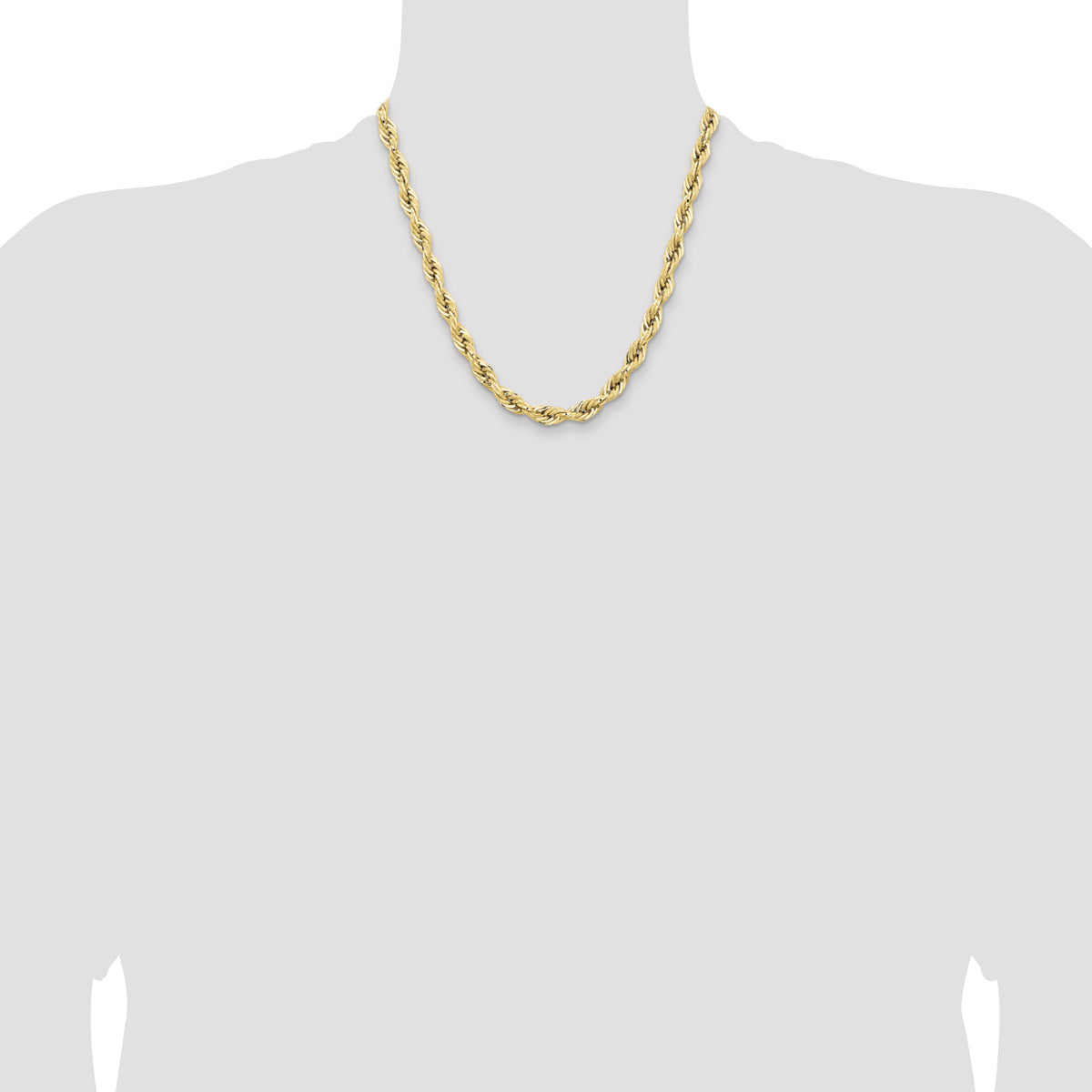 14ky 7.0mm Semi-Solid Rope Chain-BC194-20