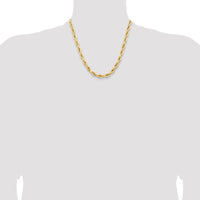 14K 20 inch 7mm Semi Solid Rope with Lobster Clasp Chain-BC194-20