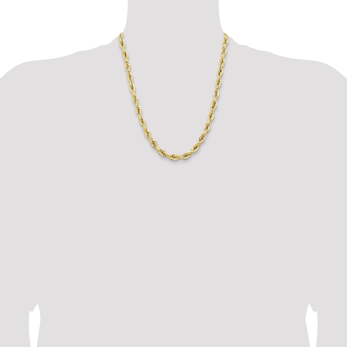 14ky 7.0mm Semi-Solid Rope Chain-BC194-22