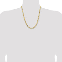 14ky 7.0mm Semi-Solid Rope Chain-BC194-22