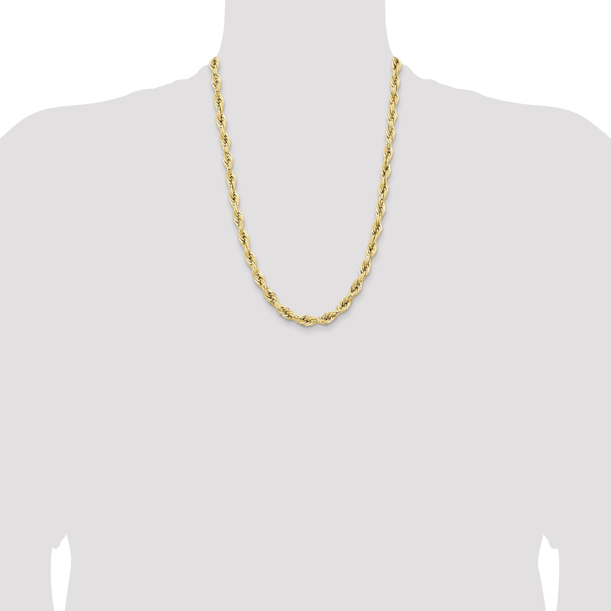 14ky 7.0mm Semi-Solid Rope Chain-BC194-24