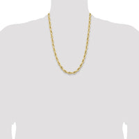 14ky 7.0mm Semi-Solid Rope Chain-BC194-24