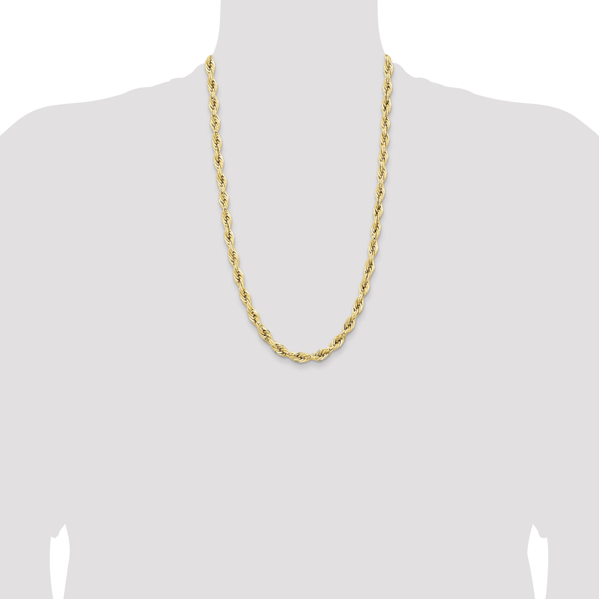 14ky 7.0mm Semi-Solid Rope Chain-BC194-26