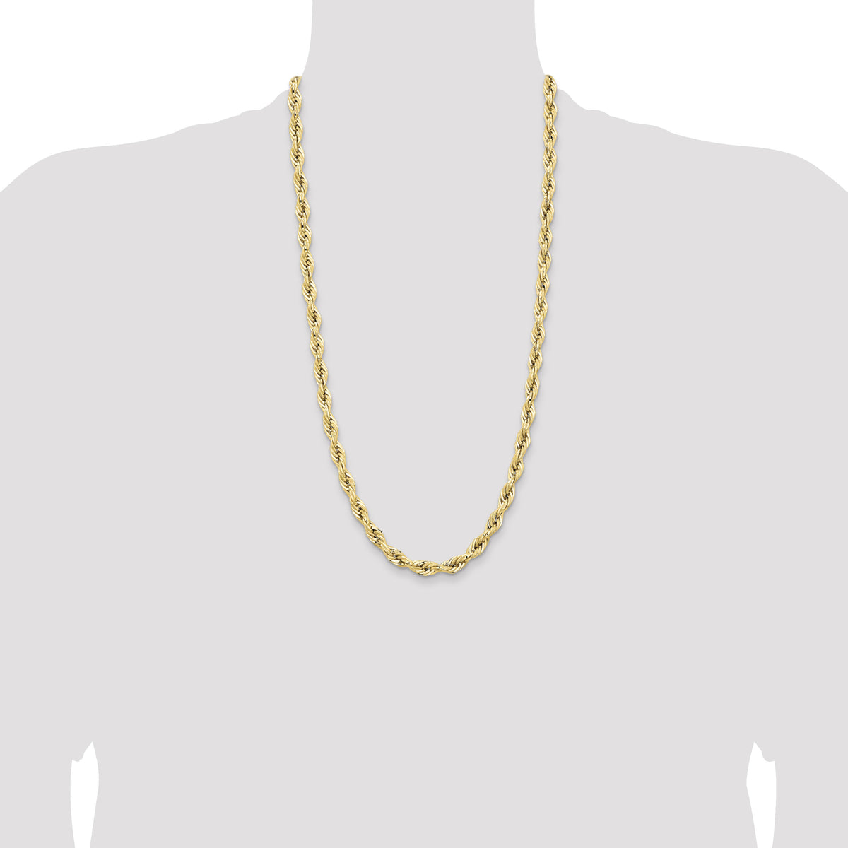 14ky 7.0mm Semi-Solid Rope Chain-BC194-28