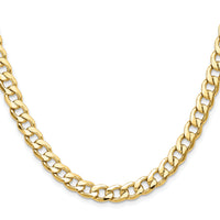 14k 7.5mm Semi-Solid Curb Chain-BC195-22