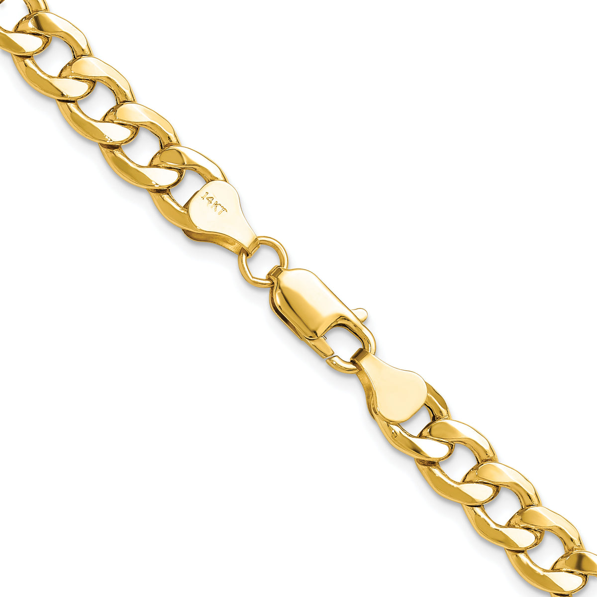14k 7.5mm Semi-Solid Curb Chain-BC195-18