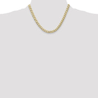 14k 7.5mm Semi-Solid Curb Chain-BC195-18