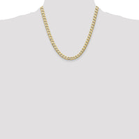 14k 7.5mm Semi-Solid Curb Chain-BC195-20