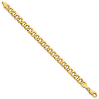 14k 7.5mm Semi-Solid Curb Chain-BC195-7