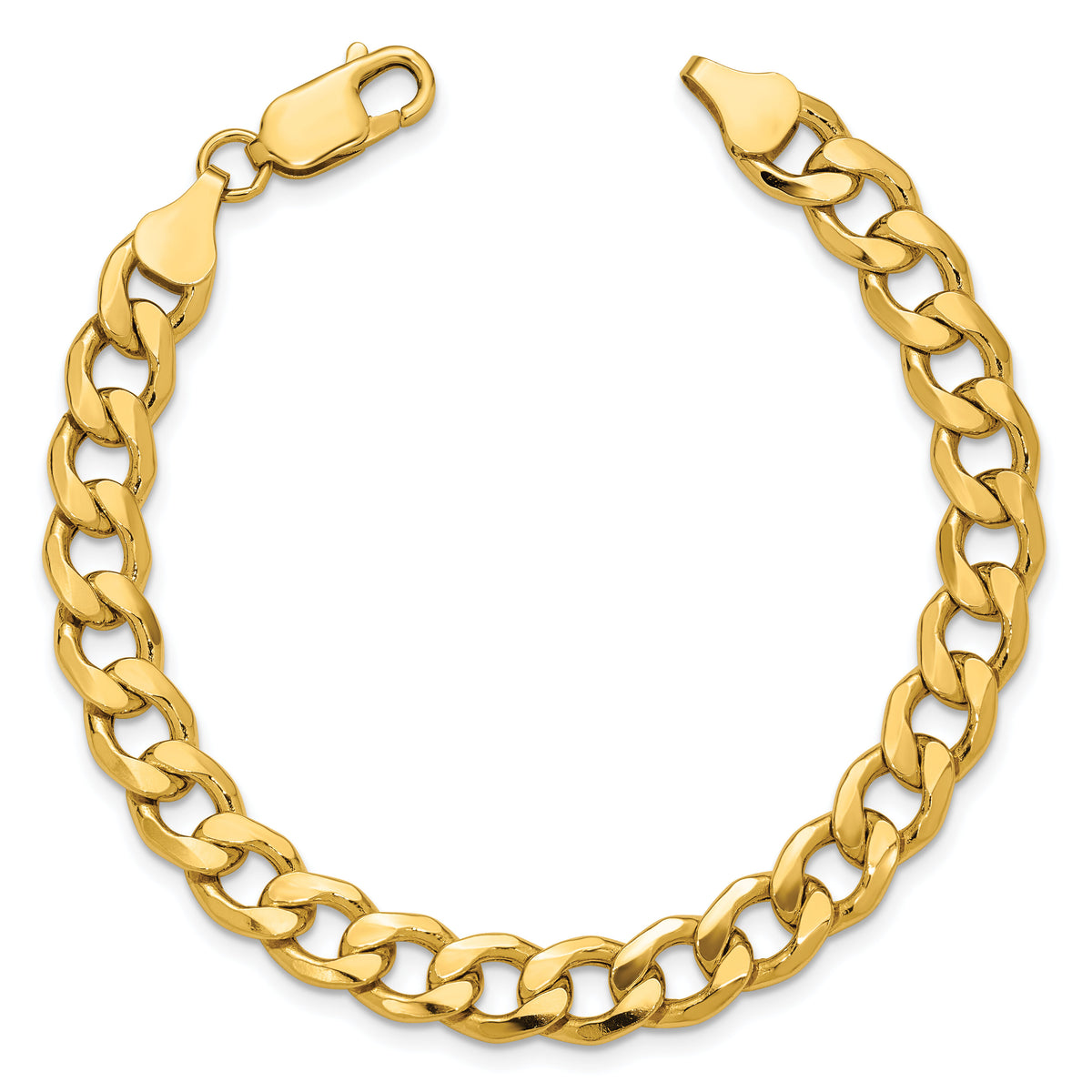 14k 7.5mm Semi-Solid Curb Chain-BC195-7