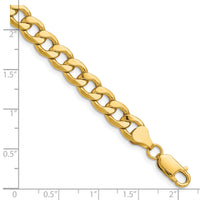14k 7.5mm Semi-Solid Curb Chain-BC195-9