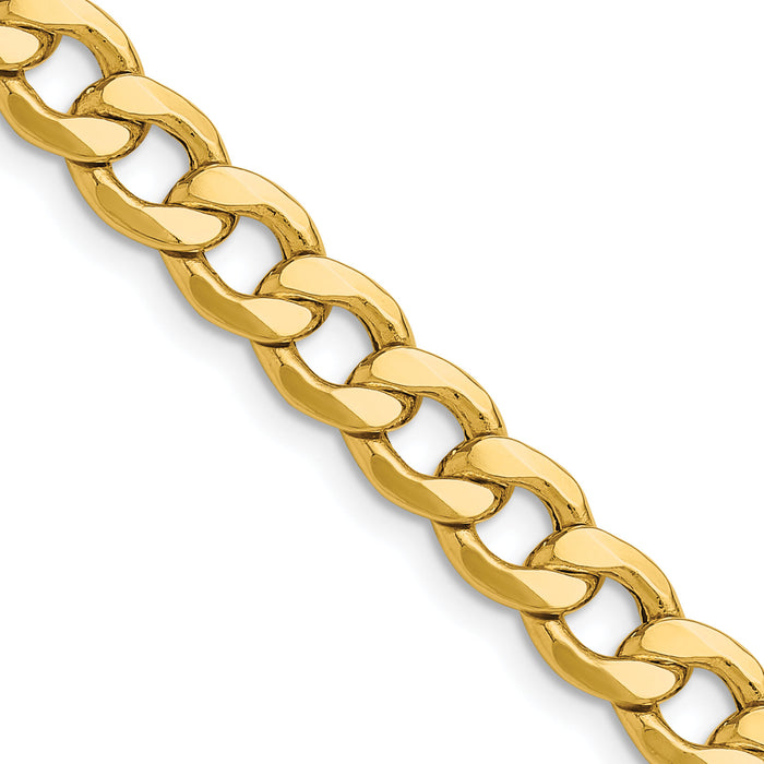 14k 7.5mm Semi-Solid Curb Chain-BC195-20