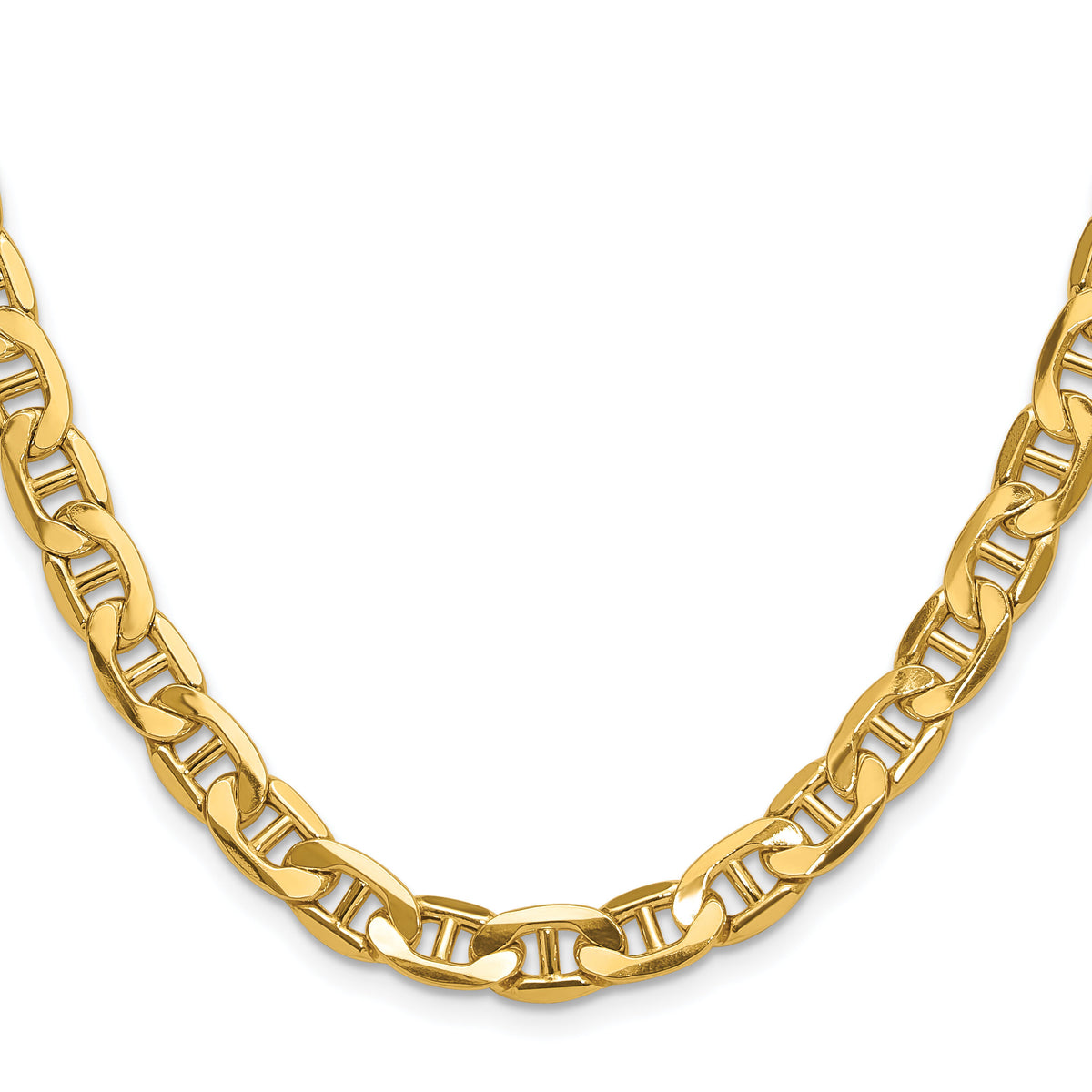14k 7.0mm Semi-Solid Anchor Chain-BC197-24