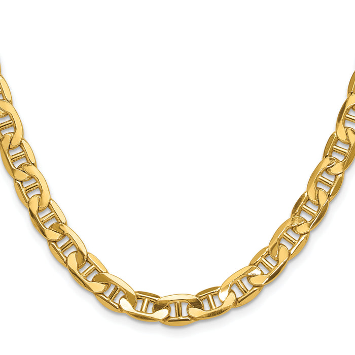 14k 7.0mm Semi-Solid Anchor Chain-BC197-24