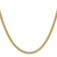 14k 3.5mm Semi-Solid Miami Cuban Chain-BC199-18