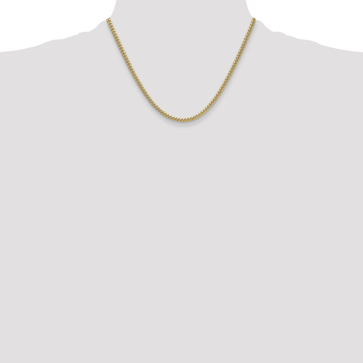 14k 3.5mm Semi-Solid Miami Cuban Chain-BC199-18