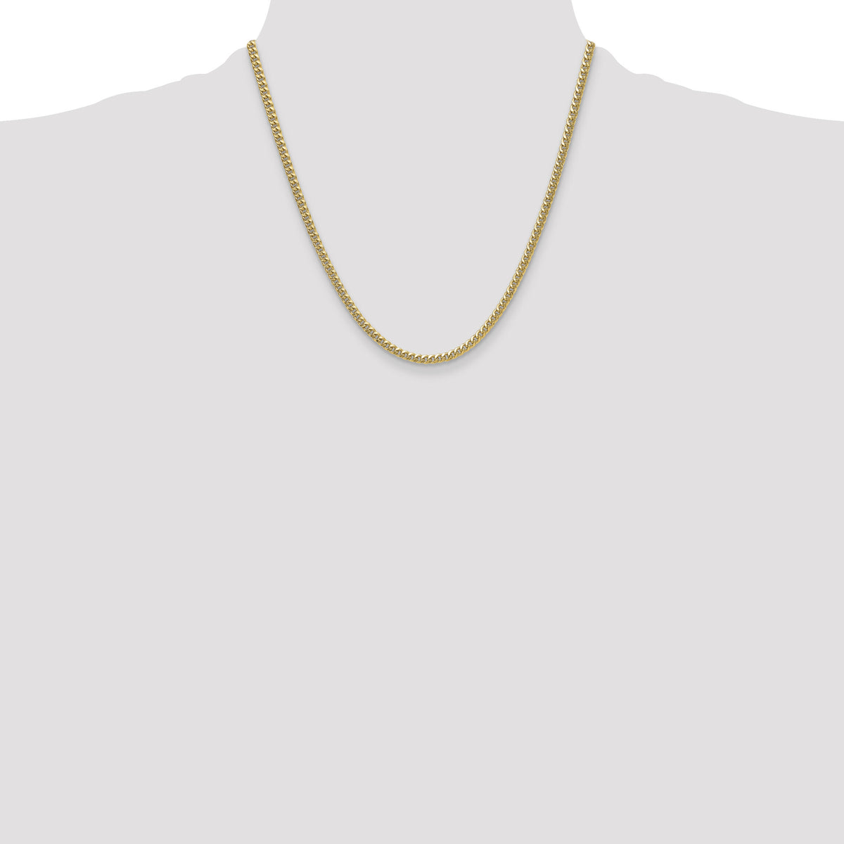 14k 3.5mm Semi-Solid Miami Cuban Chain-BC199-20