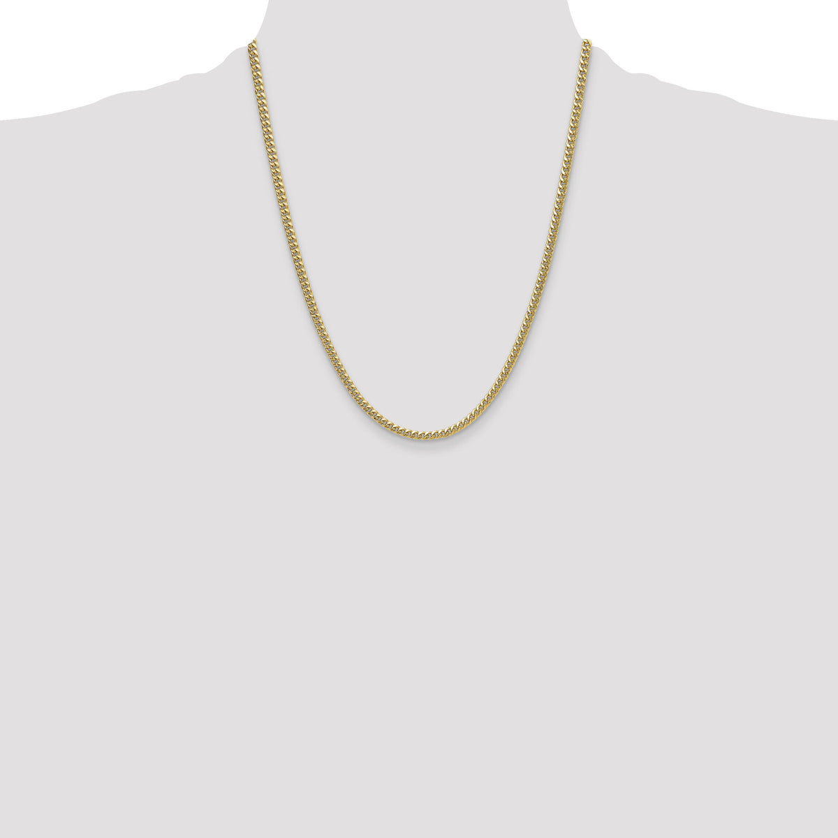14k 3.5mm Semi-Solid Miami Cuban Chain-BC199-22