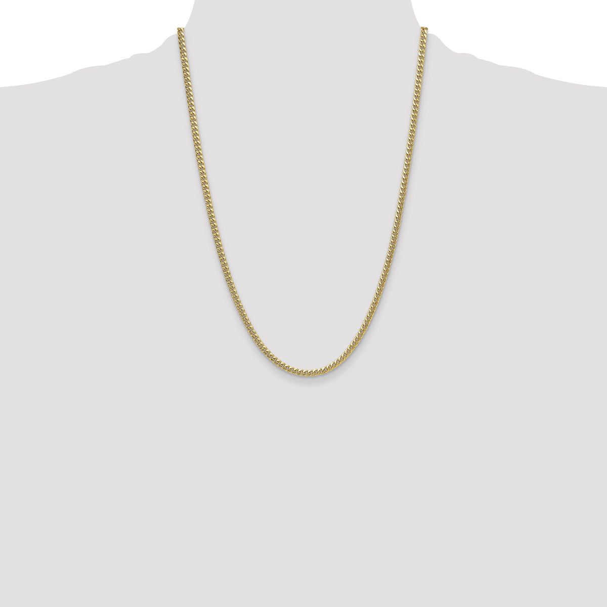 14k 3.5mm Semi-Solid Miami Cuban Chain-BC199-24