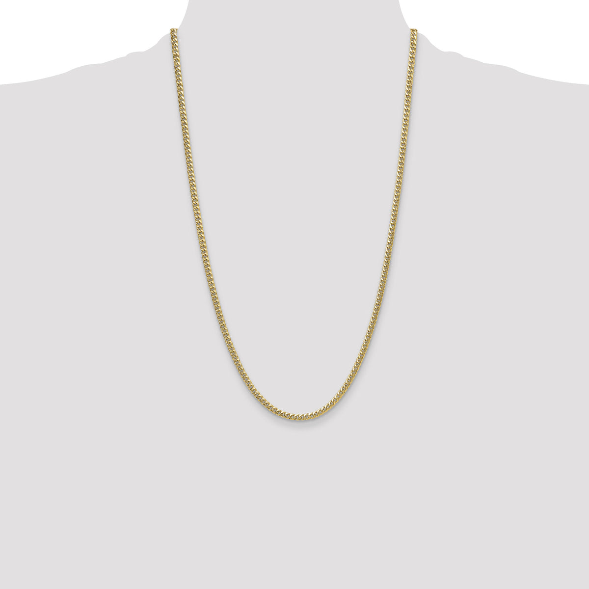 14k 3.5mm Semi-Solid Miami Cuban Chain-BC199-26