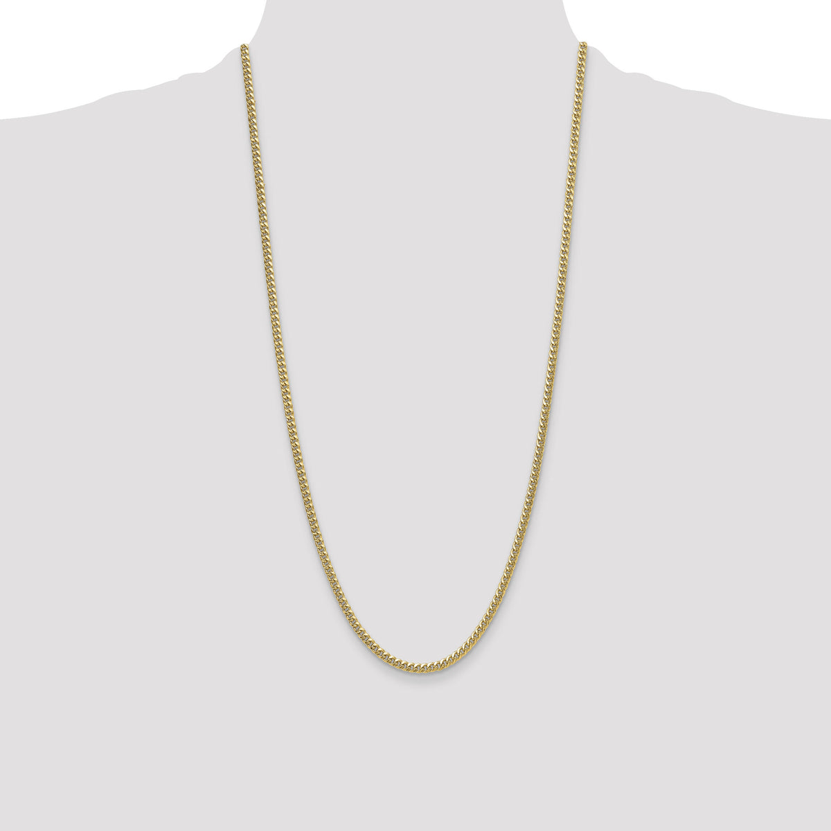 14k 3.5mm Semi-Solid Miami Cuban Chain-BC199-28