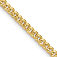 14k 3.5mm Semi-Solid Miami Cuban Chain-BC199-18