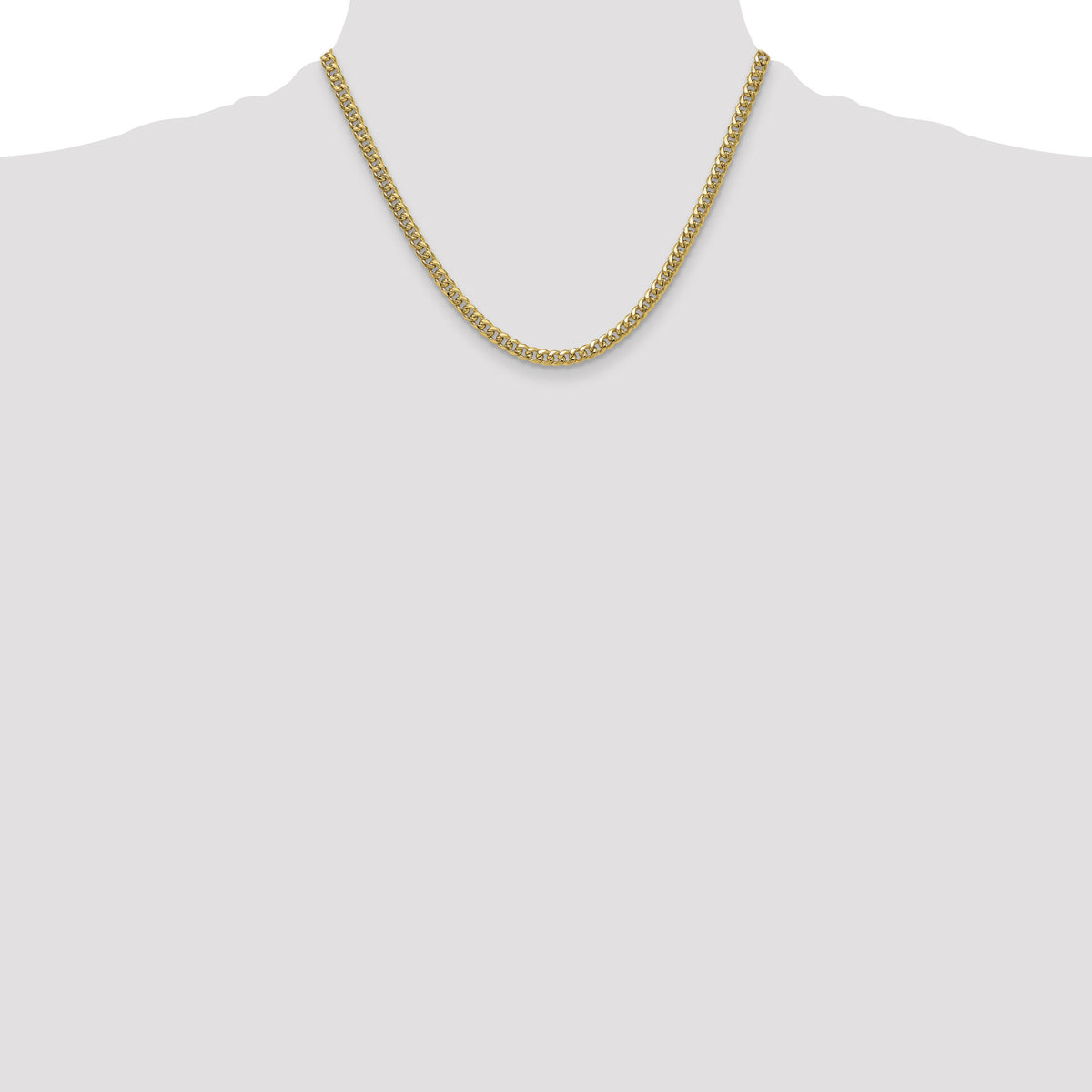 14k 4.5mm Semi-Solid Miami Cuban Chain-BC200-18