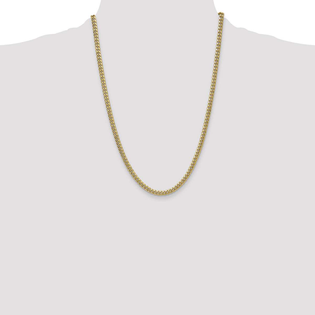 14k 4.5mm Semi-Solid Miami Cuban Chain-BC200-24