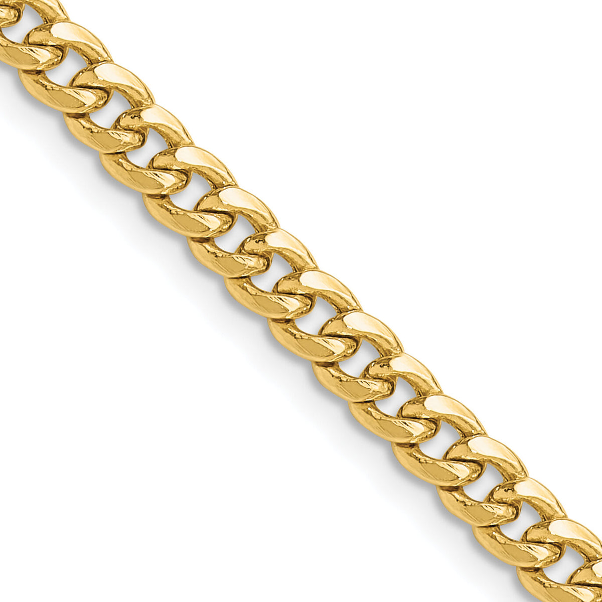 14k 4.5mm Semi-Solid Miami Cuban Chain-BC200-26