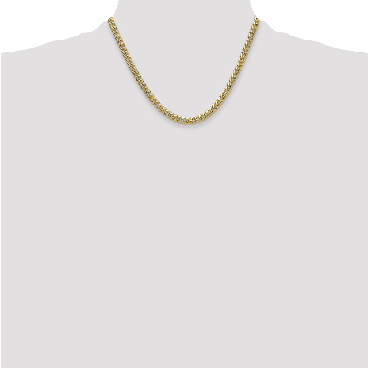 14k 5.25mm Semi-Solid Miami Cuban Chain-BC201-18
