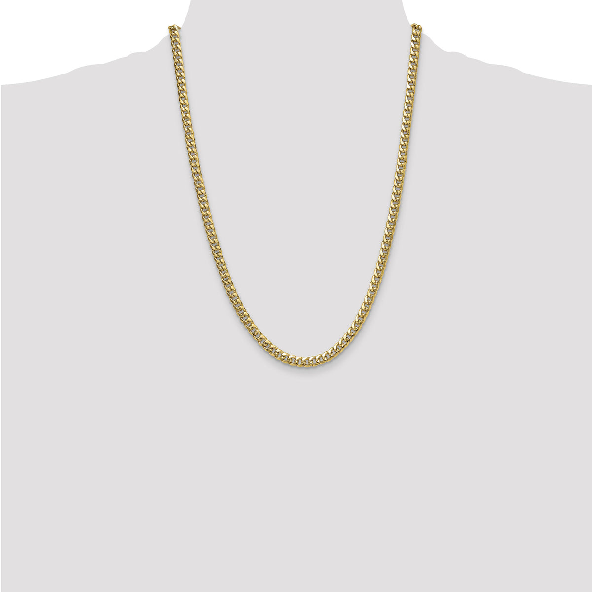 14k 5.25mm Semi-Solid Miami Cuban Chain-BC201-24