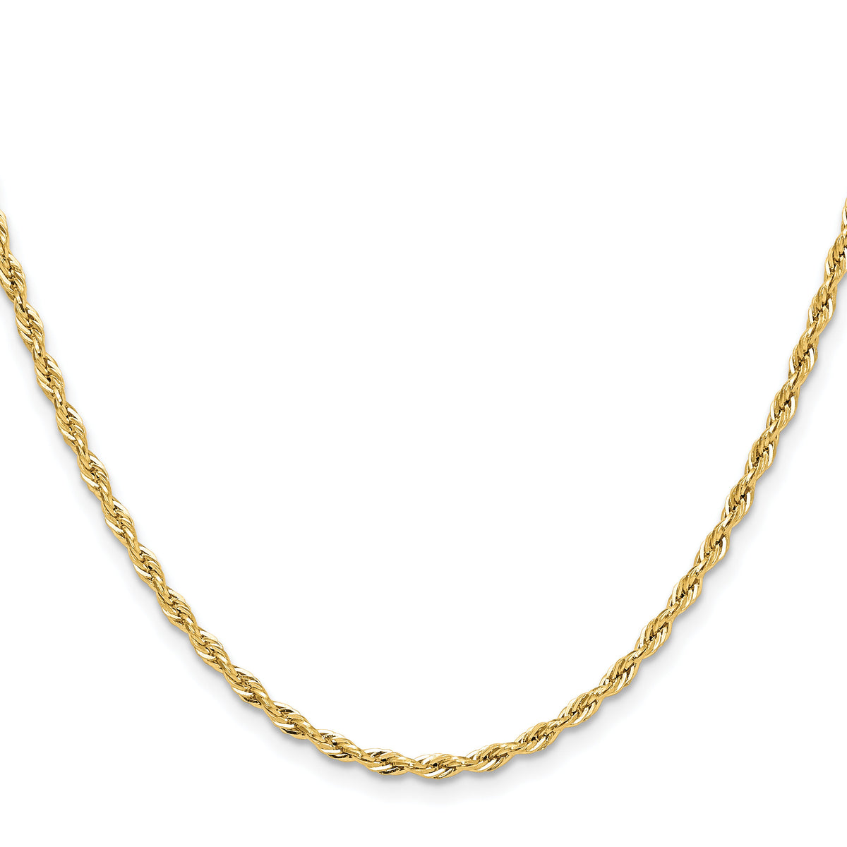14ky 2.5mm Semi-Solid Rope Chain-BC202-22