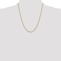 14ky 2.5mm Semi-Solid Rope Chain-BC202-22