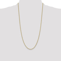 14ky 2.5mm Semi-Solid Rope Chain-BC202-28