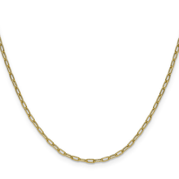 14k 2.2mm Semi-Solid Beveled Paperclip Chain-BC206-16